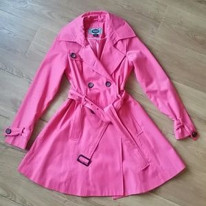 Hot Pink Belted Trenchcoat